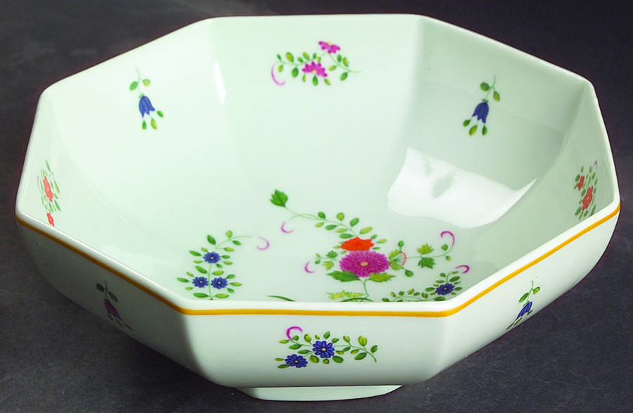 Panier Chinois Celadon 6" Octagonal Vegetable Bowl by Ceralene-1