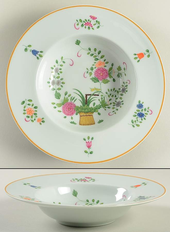 Panier Chinois Celadon Rim Soup Bowl by Ceralene-1