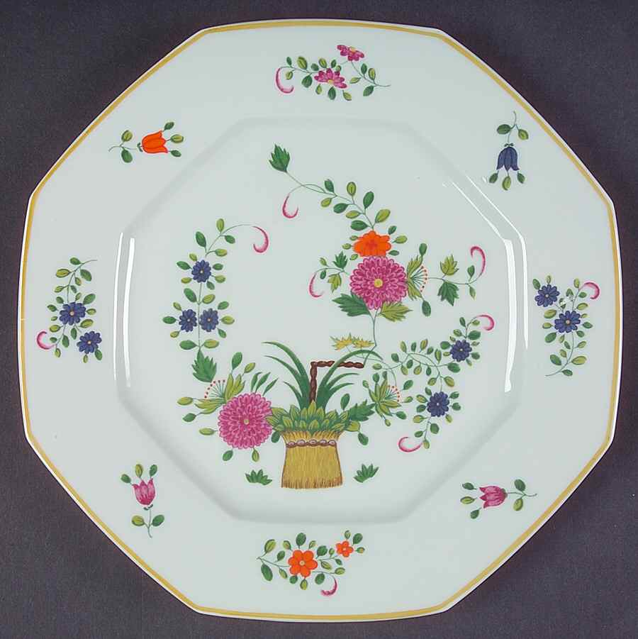 Panier Chinois Celadon Octagonal Luncheon Plate by Ceralene-1