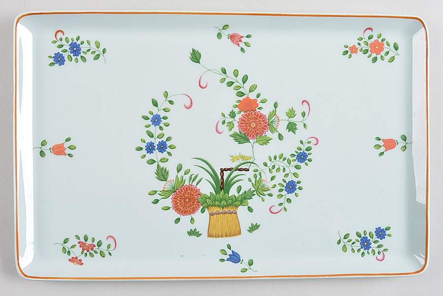 Panier Chinois Celadon 13" Rectangular Tray by Ceralene-1