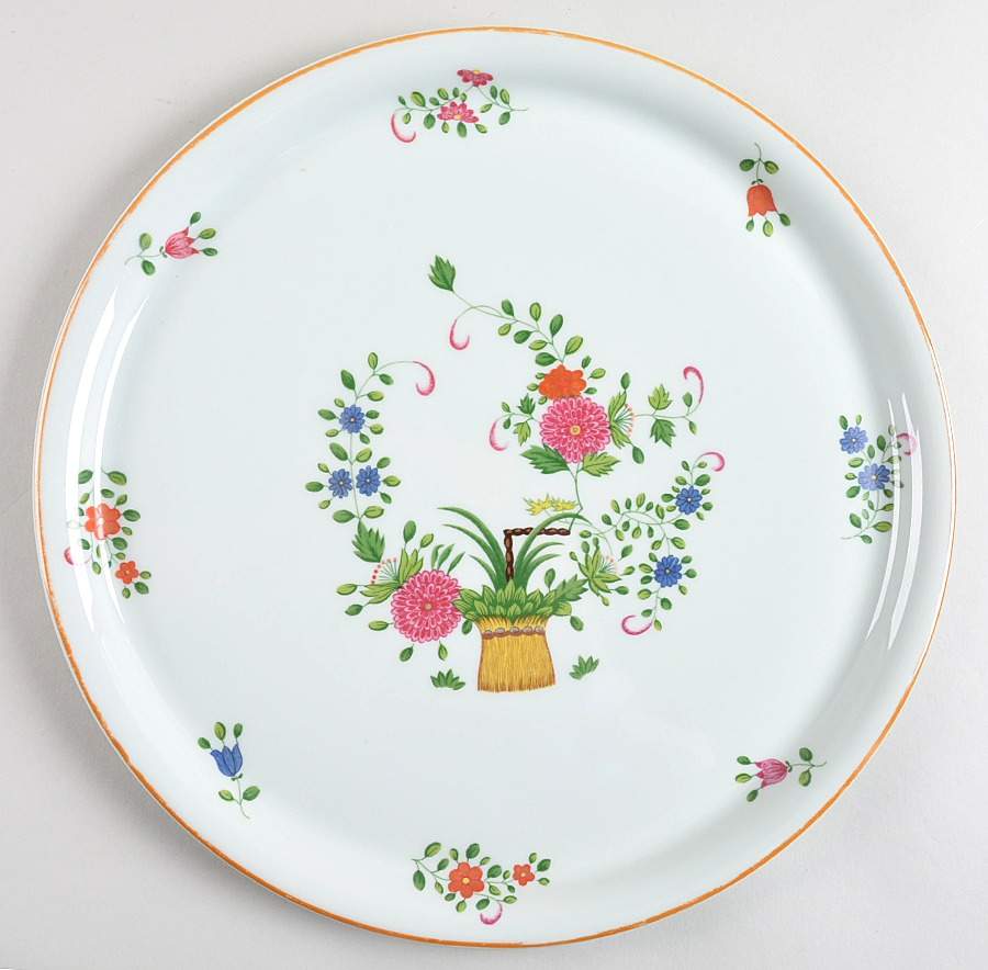 Panier Chinois Celadon 12" Chop Plate (Round Platter) by Ceralene-1