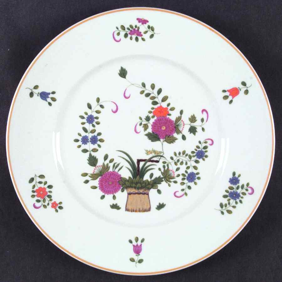 Panier Chinois White Dinner Plate by Ceralene-1