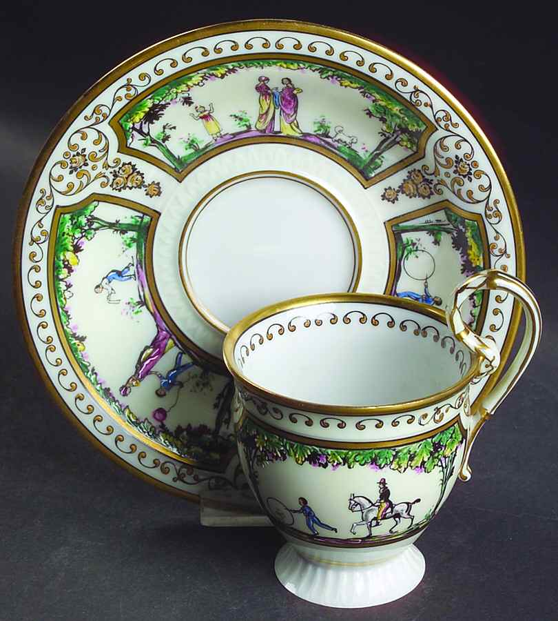 Palais Royal Footed Cup & Saucer Set by Ceralene-1
