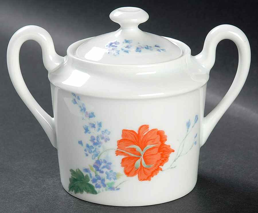 Pavot Poppy Sugar Bowl & Lid by Ceralene-1