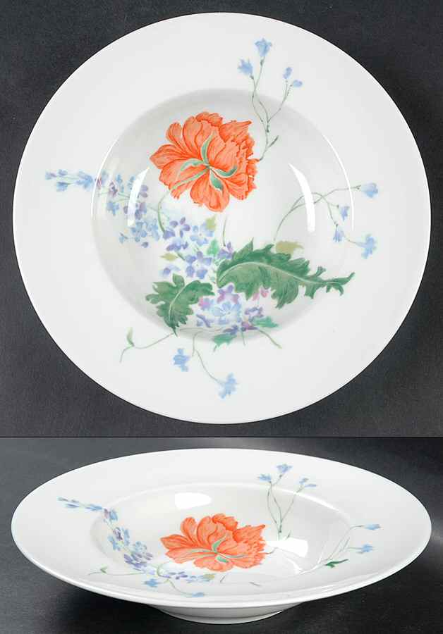 Pavot Poppy Rim Soup Bowl by Ceralene-1