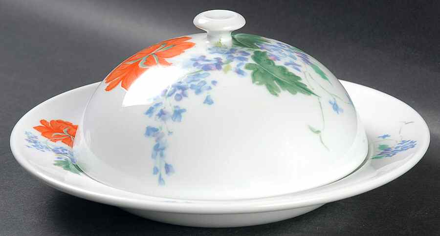 Pavot Poppy Round Covered Butter by Ceralene-1