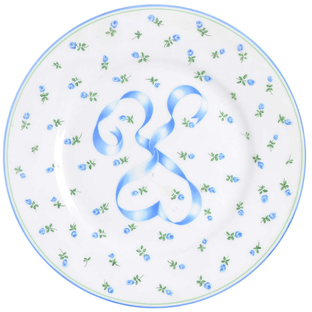 Romantique Blue Luncheon Plate by Ceralene-1