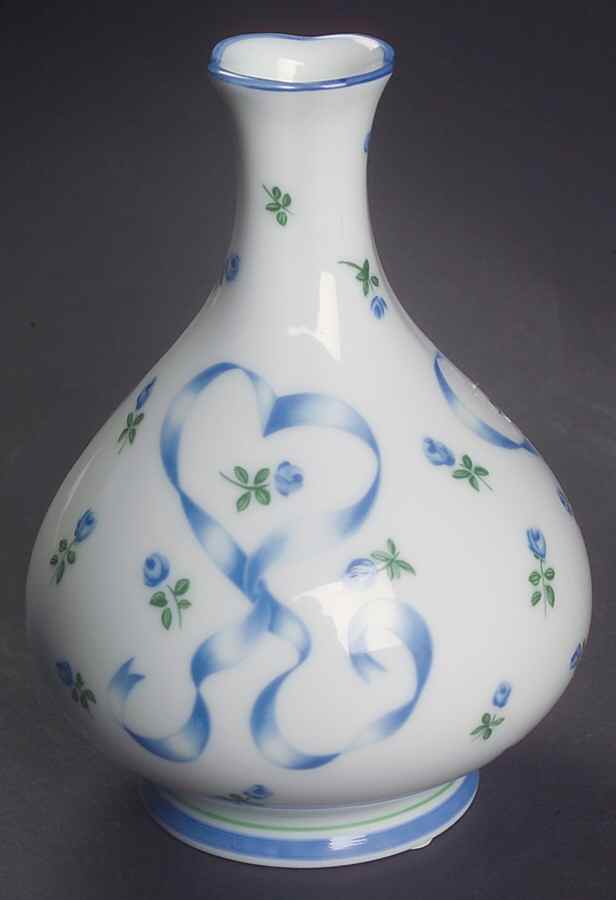 Romantique Blue 5" Bud Vase by Ceralene-1
