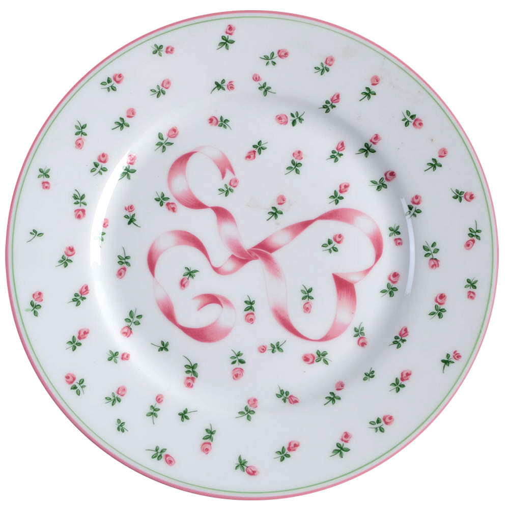 Romantique Pink Luncheon Plate by Ceralene-1