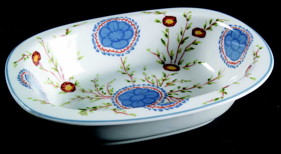 Sarabande 9" Oval Vegetable Bowl by Ceralene-1