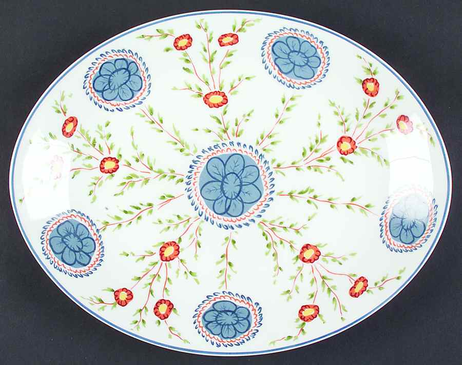 Sarabande 12" Oval Serving Platter by Ceralene-1