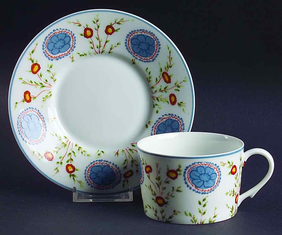 Sarabande Flat Cup & Saucer Set by Ceralene-1