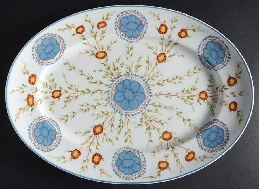 Sarabande 14" Oval Serving Platter by Ceralene-1