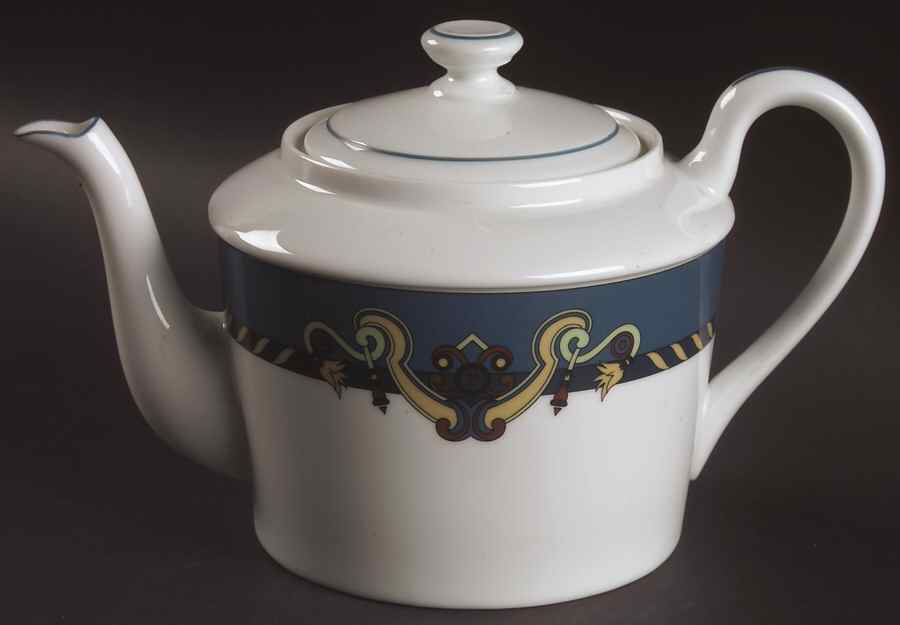 Serenade Blue Teapot & Lid by Ceralene-1