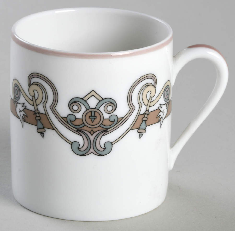 Serenade Beige Flat Demitasse Cup by Ceralene-1