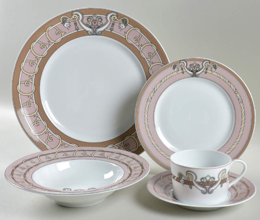 Serenade Beige 40 Piece Estate Set by Ceralene-1