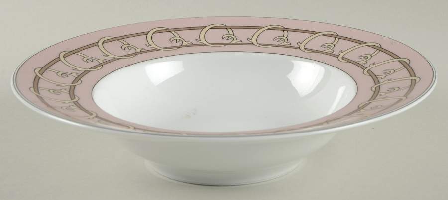 Serenade Beige Rim Soup Bowl by Ceralene-1