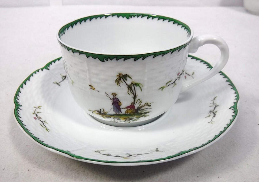 Si Kiang Flat Cup & Saucer Set by Ceralene-1