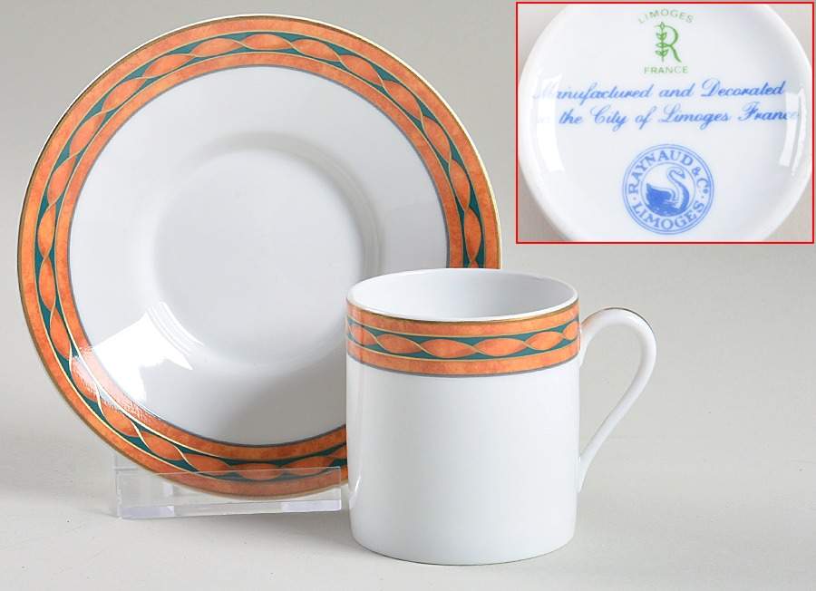 Toscane Flat Demitasse Cup & Saucer Set by Ceralene-1