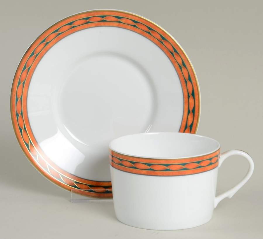 Toscane Flat Cup & Saucer Set by Raynaud-1