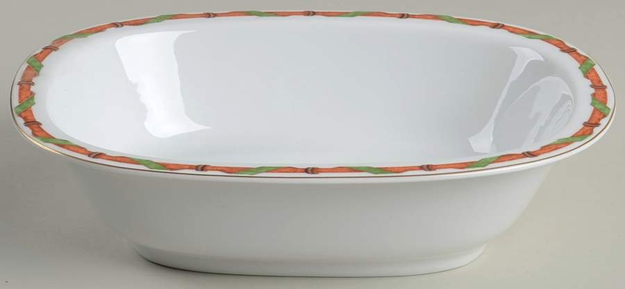 Traviata 9" Oval Vegetable Bowl by Ceralene-1