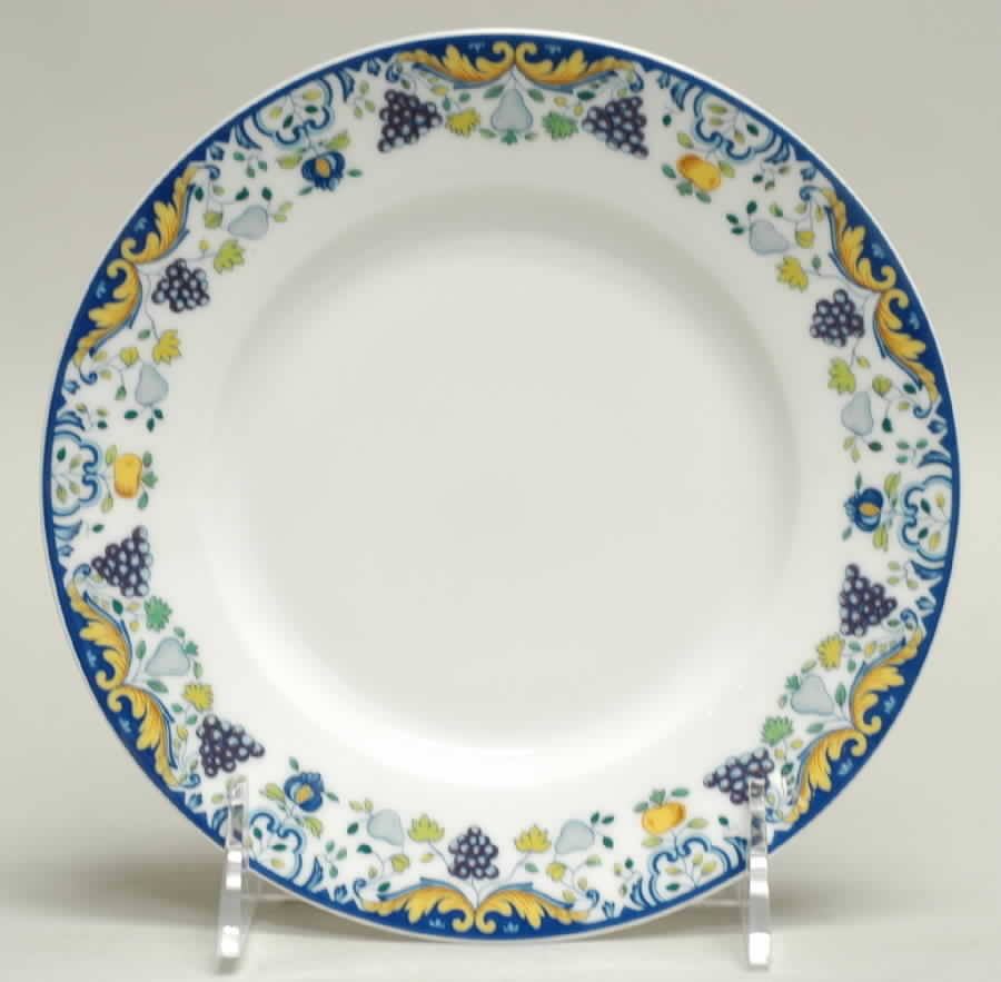 Vendanges (Blue Trim) Bread & Butter Plate by Ceralene-1