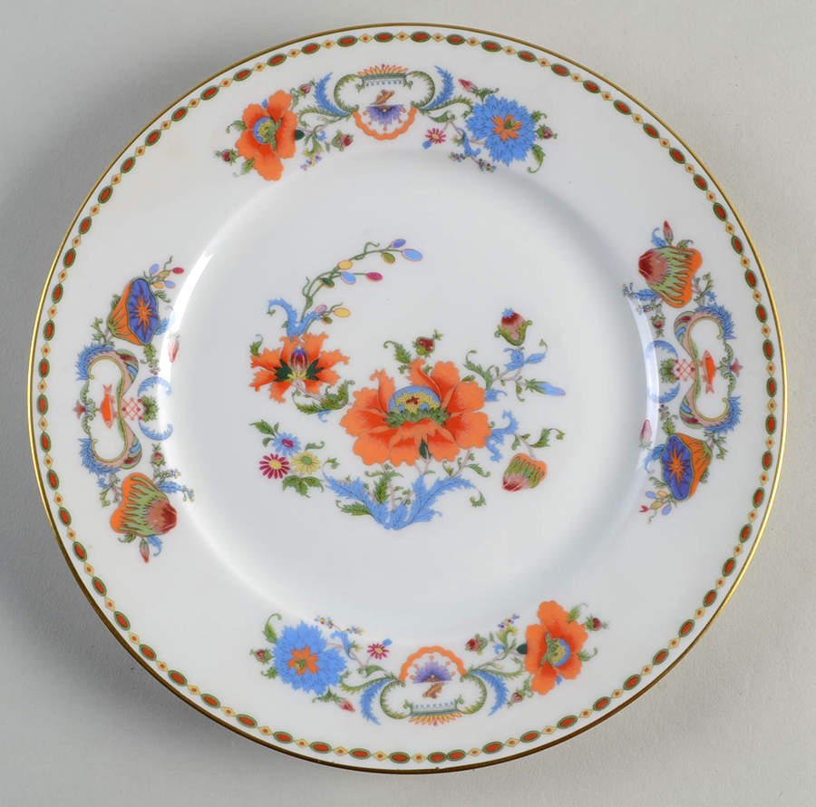 Vieux Chine (Empire, White) Luncheon Plate by Ceralene-1