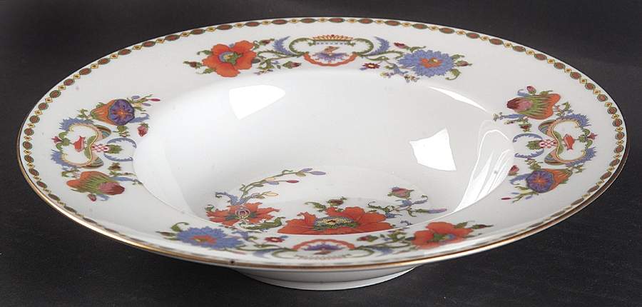 Vieux Chine (Empire, White) Rim Soup Bowl by Ceralene-1