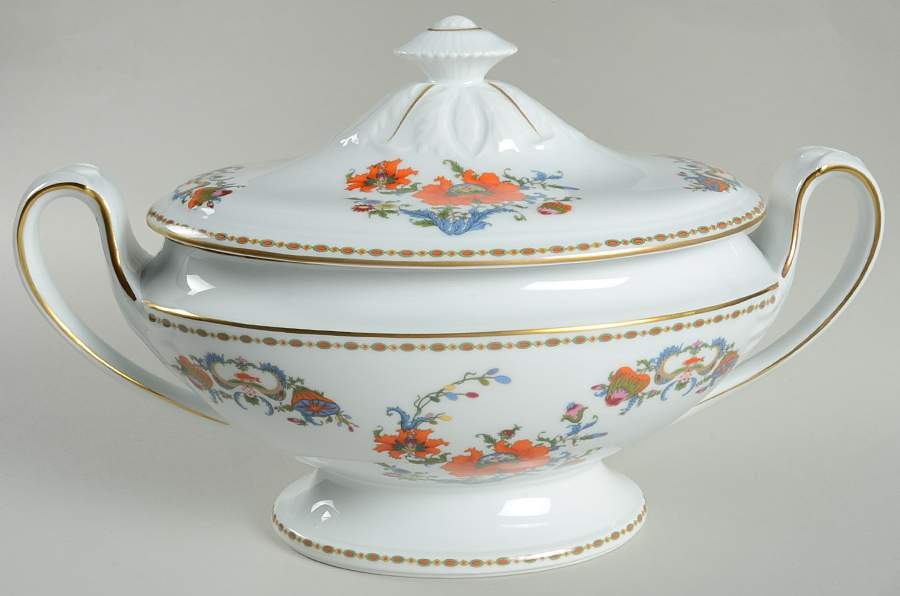 Vieux Chine (Empire, White) Directoire Tureen & Lid by Ceralene-1