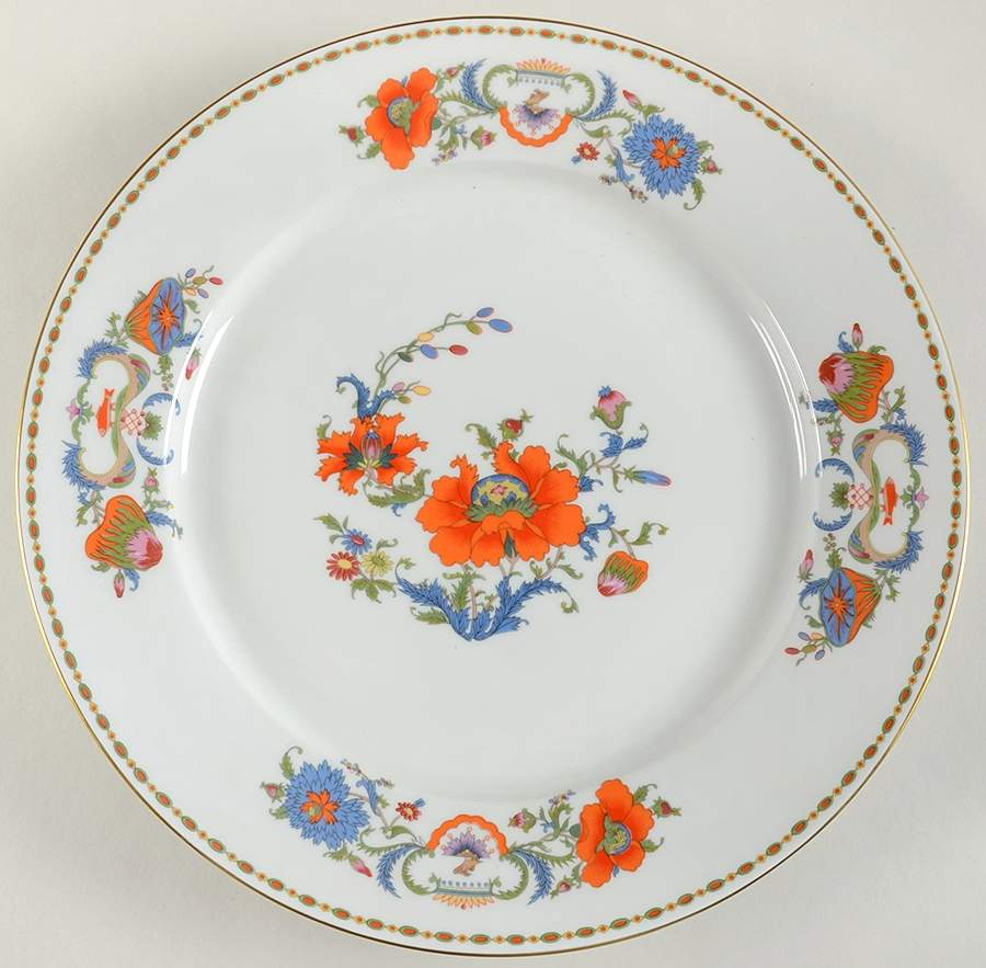 Vieux Chine (Empire, White) 12" Chop Plate (Round Platter) by Ceralene-1