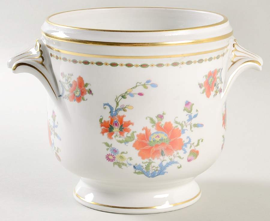 Vieux Chine (Empire, White) Handled Cachepot by Ceralene-1