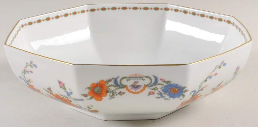 Vieux Chine (Empire, White) 8" Octagonal Vegetable Bowl by Ceralene-1