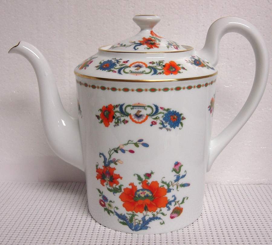 Vieux Chine (Empire, White) Coffee Pot & Lid by Ceralene-1