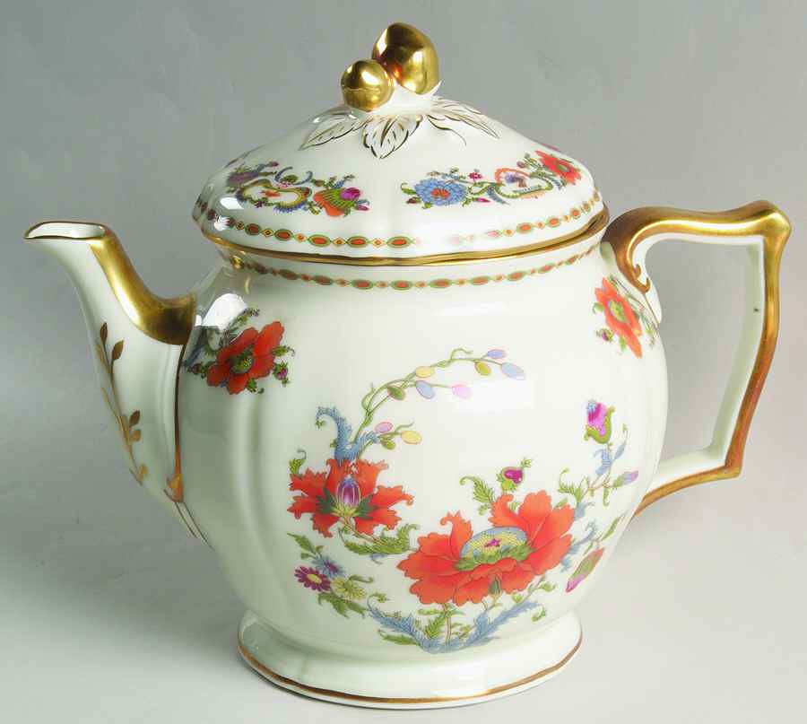 Vieux Chine (Chambord, Ivory) Teapot & Lid by Ceralene-1