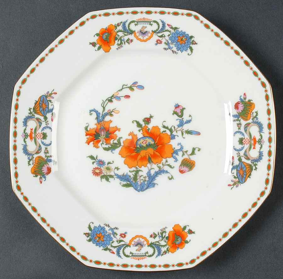 Vieux Chine (Messina, White) Luncheon Plate by Ceralene-1