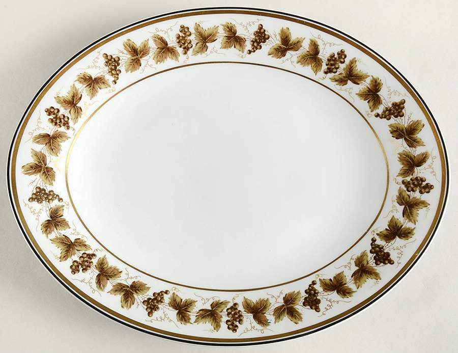 Vineyard 12" Oval Serving Platter by Ceralene-1