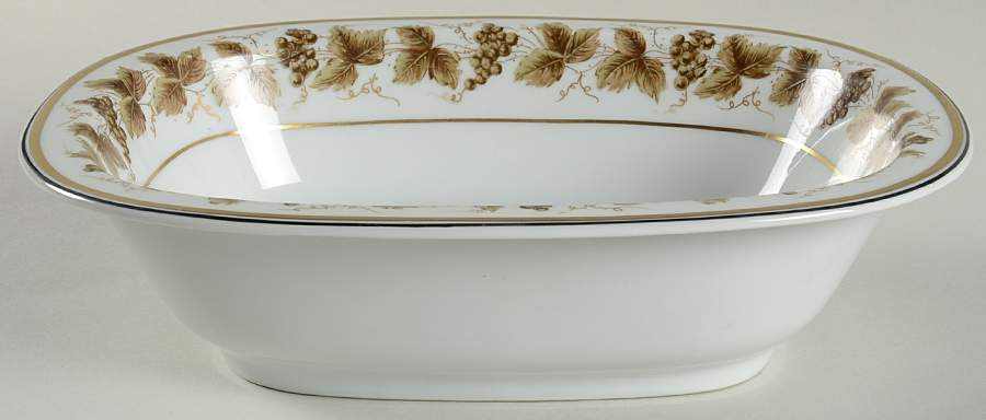 Vineyard 9" Oval Vegetable Bowl by Ceralene-1
