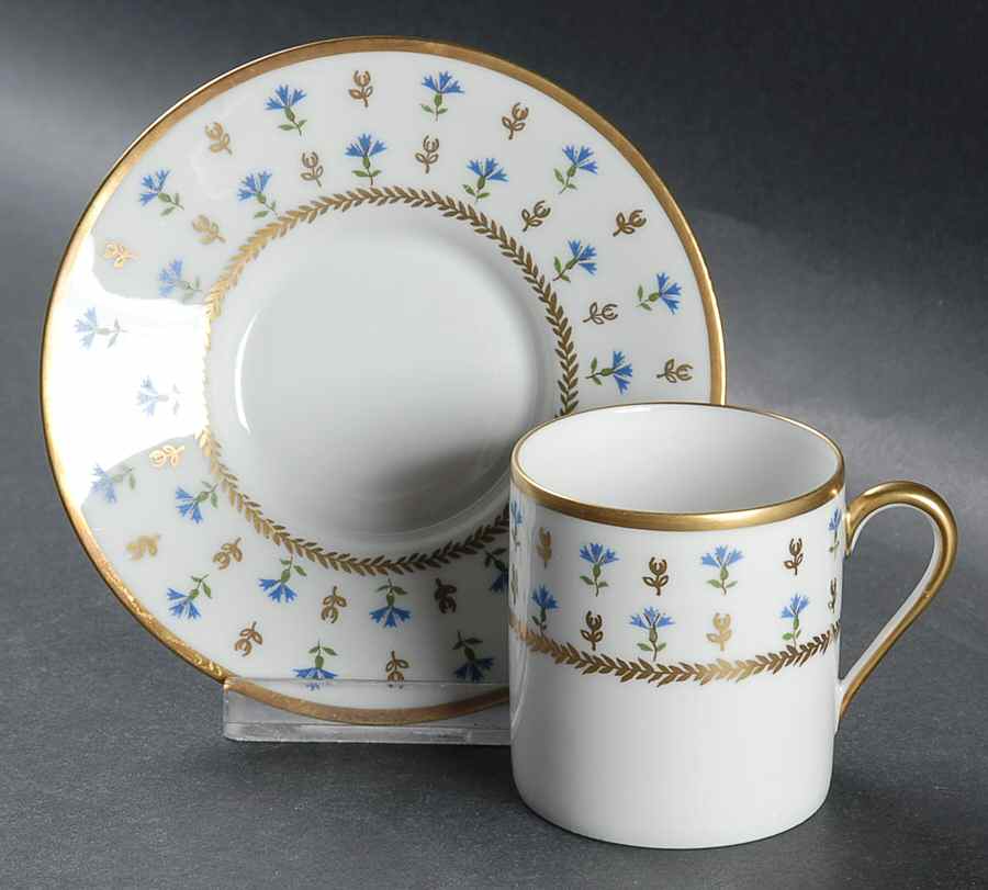 Vieux Nyon Nyon Flat Demitasse Cup & Saucer Set by Ceralene-1