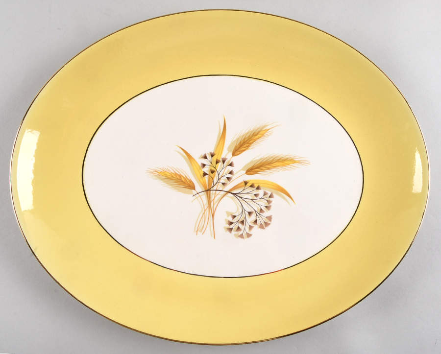 Autumn Gold 13" Oval Serving Platter by Century Service-1