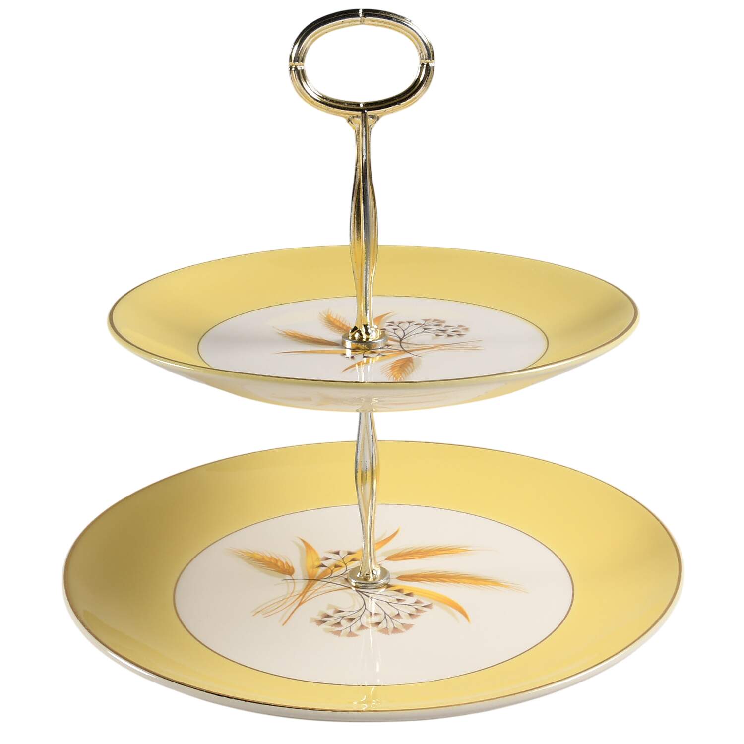 Autumn Gold 6 5/8"-10"  2 Tiered Serving Tray (Dp, Sp) HC by Century Service-1