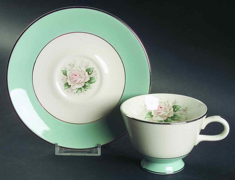 Baroness Footed Cup & Saucer Set by Century Service-1