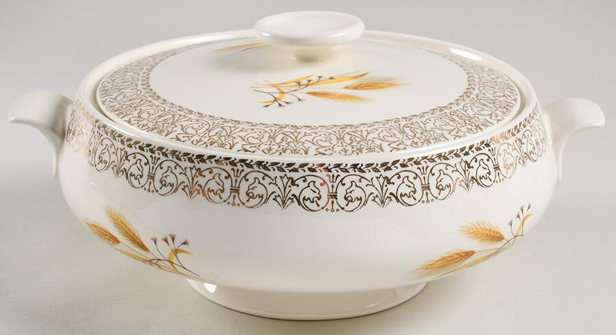 Golden Wheat Round Covered Vegetable by Century Service-1