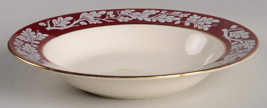 Regal Red (No Flowers) Rim Soup Bowl by Century Service-1