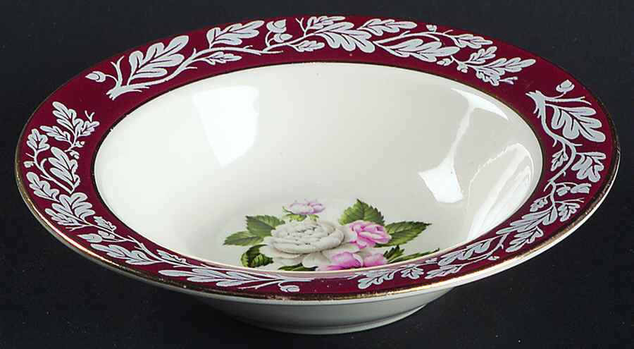 Regal Red (Floral Center) Rim Fruit/Dessert (Sauce) Bowl by Century Service-1