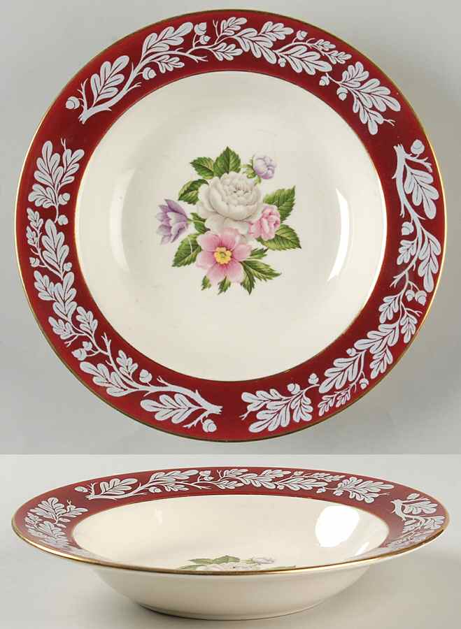 Regal Red (Floral Center) Rim Soup Bowl by Century Service-1