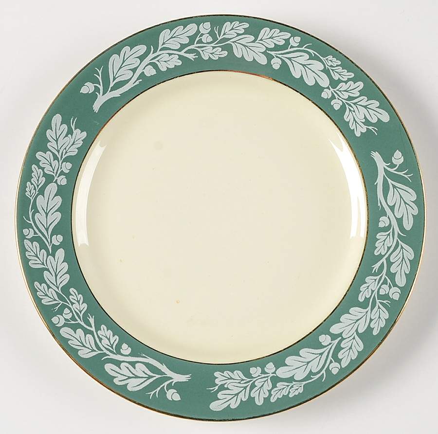 Teal Green (No Floral Center) Salad Plate by Century Service-1