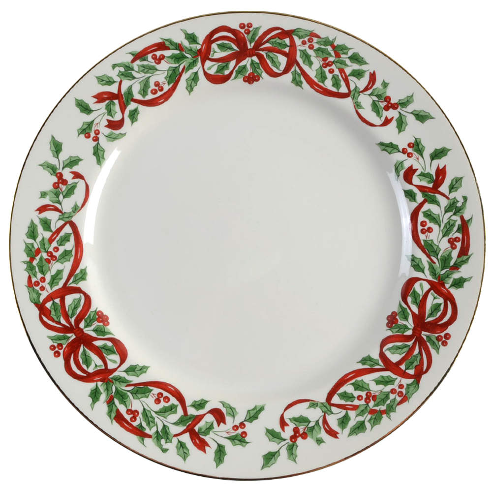 Ribbon Holly Dinner Plate by Centurion-1