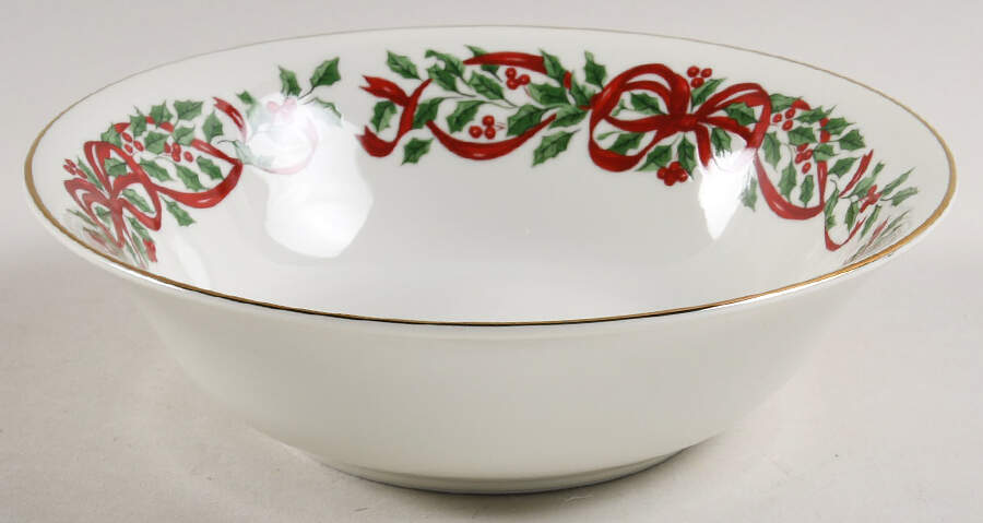 Ribbon Holly Coupe Soup Bowl by Centurion-1