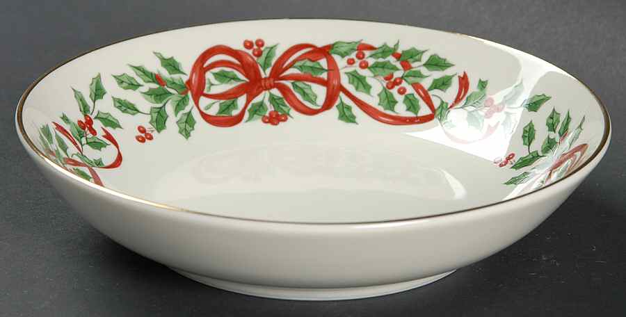 Ribbon Holly Fruit/Dessert (Sauce) Bowl by Centurion-1
