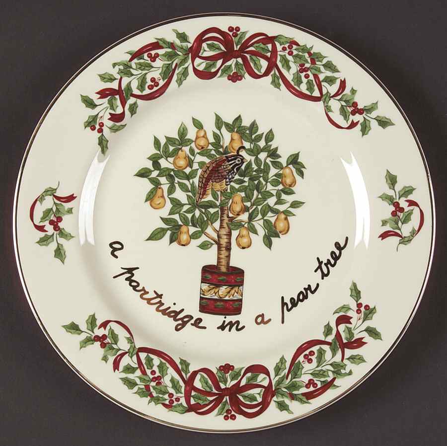 Ribbon Holly Accent Salad Plate by Centurion-1